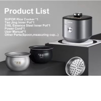 USED SUPOR IH Electric Rice Cooker 5L Multi-Function High Quality Stainless Steel Electric Rice Cooker Color Touch Screen 2200W USED SUPOR IH Electric Rice Cooker 5L Multi-Function High Quality Stainless Steel Electric Rice Cooker Color Touch Screen 2200W