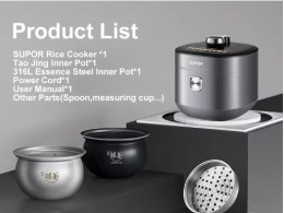 USED SUPOR IH Electric Rice Cooker 5L Multi-Function High Quality Stainless Steel Electric Rice Cooker Color Touch Screen 2200W