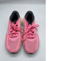 Pink running shoes