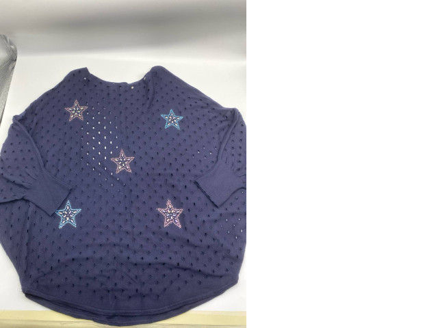 Blue sweatshirt with stars Blue sweatshirt with stars