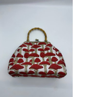 Women's handbag with mushrooms print