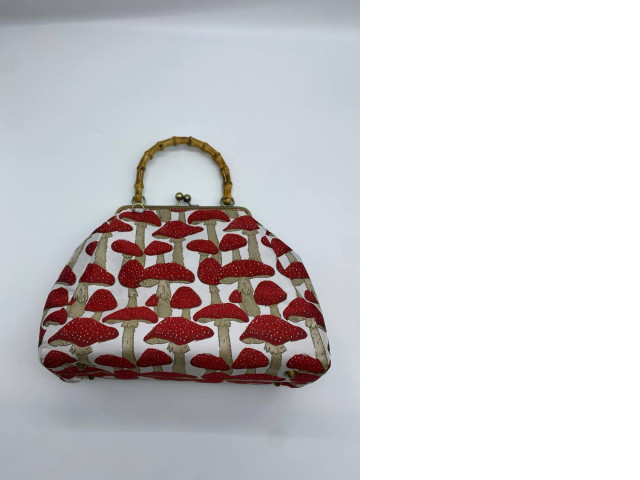 Women's handbag with mushrooms print Women's handbag with mushrooms print