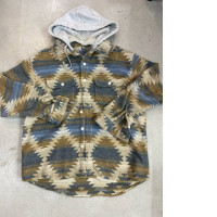 Multicolored shirt with hood