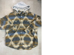 Multicolored shirt with hood