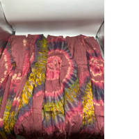 Set of burgundy patterned home pants