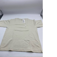 UNIQLO Cream-colored short-sleeved round neck T-shirt 