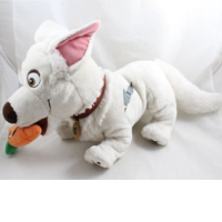 Volt Star with carrot in mouth plush dog Volt Star with carrot in mouth plush dog