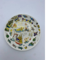 Ceramic saucer with pattern Ceramic saucer with pattern