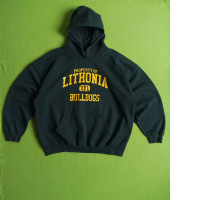 Black hoodie with LITHONIA print