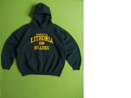 Black hoodie with LITHONIA print