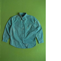 Green denim shirt