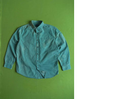 Green denim shirt