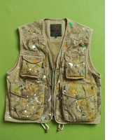 Brown vest for fishing