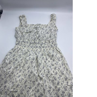 White dress with flower pattern