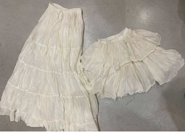 Set of 2 linen dance skirts: short and long Set of 2 linen dance skirts: short and long