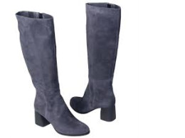 Fashionable suede grey boots with heels Fashionable suede grey boots with heels