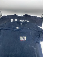 Set of 3 Dark blue short sleeve round neck t-shirt 