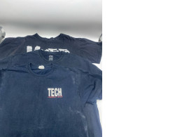 Set of 3 Dark blue short sleeve round neck t-shirt 