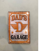 Souvenir DAD'S GARAGE  iron plate