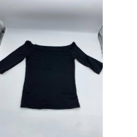 Women's Black Wide Neck T-Shirt Women's Black Wide Neck T-Shirt