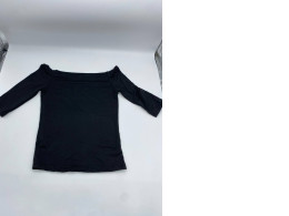Women's Black Wide Neck T-Shirt 