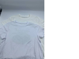 Set of 2 Women's white round neck t-shirt 
