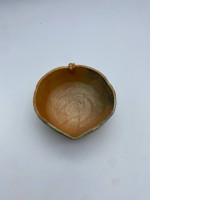 Japanese leaf-shaped cup, brown 