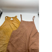 Set of 2 Women's Orange and Green One-shoulder Short Dress 