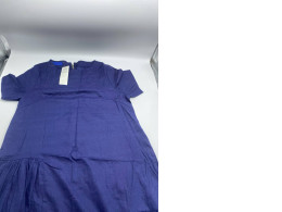 Women's blue sleeveless long dress 