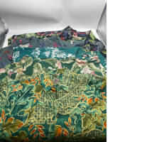 BIG SALE ! Set of 5 short sleeve shirts with leaf prints (with a predominance of green and blue) BIG SALE ! Set of 5 short sleeve shirts with leaf prints (with a predominance of green and blue)