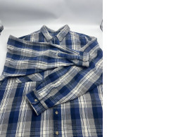 Blue white Warm plaid shirt
