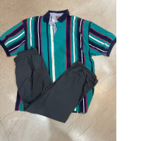 Green suit: polo + pants