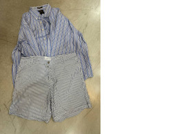 Stripped suit: shirt + shorts