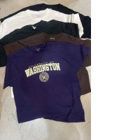 Set of secondhand t-shirts with print