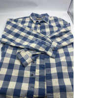 blue-white checkered shirt