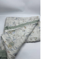 White and green duvet cover with print