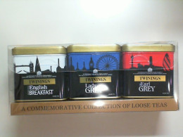 Collectible tea set of 3 types, TWININGS. In metal cans