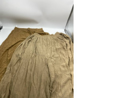 Set of 2 Women's long secretary pants, brown and green Set of 2 Women's long secretary pants, brown and green