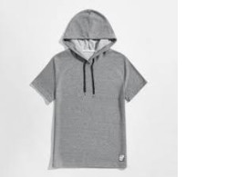 Gray T-shirt with hood
