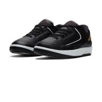 Nike DX4401-001 Air Jordan 2 Retro Low W Air Jordan 2 RETRO Low Black/Metallic Gold/Off White/Red