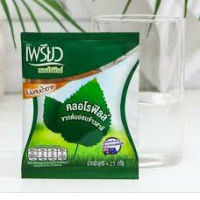 Set of 25 pack Thai Chlorophyll 100% Drinking Powder Preaw Brand Chlorophyll Dietary Supplement Product, 4.25g sachet. Cosmetics
