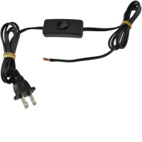 Hahiyo 3A 125V Lamp Cord Set with Molded Plug, Rocker Switch, Compact Design, Easy Installation, Simple Control and Multi-Function