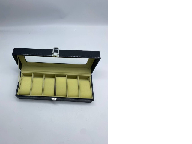 Black empty watch display box Black empty watch display box