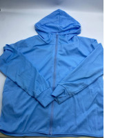 Light blue hooded jacket