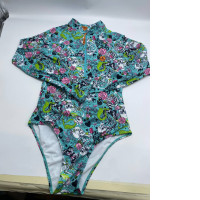 Women's gray patterned swimsuit