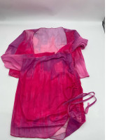 Set of 2 Women's red long-sleeved coat and red short skirt