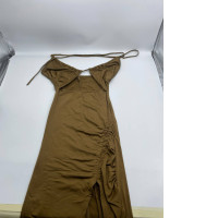 Women's dark brown one-shoulder long dress