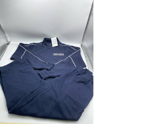 Set of 2 Blue long-sleeved shirt and long pants warm-up suit Set of 2 Blue long-sleeved shirt and long pants warm-up suit