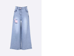Flared Denim Pants For Girls