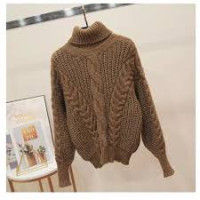 Brown knitted sweater